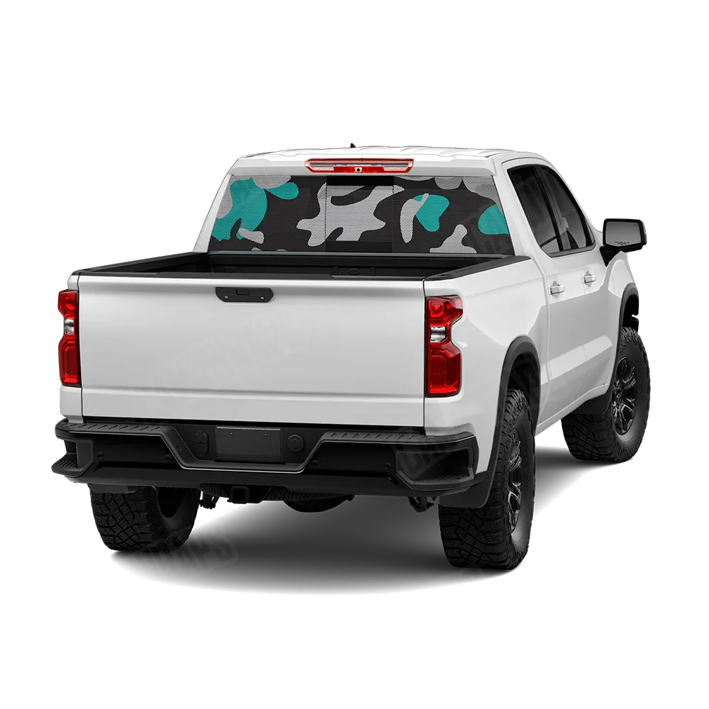 Classic Tiffany Blue Tiger Rear Window Graphics