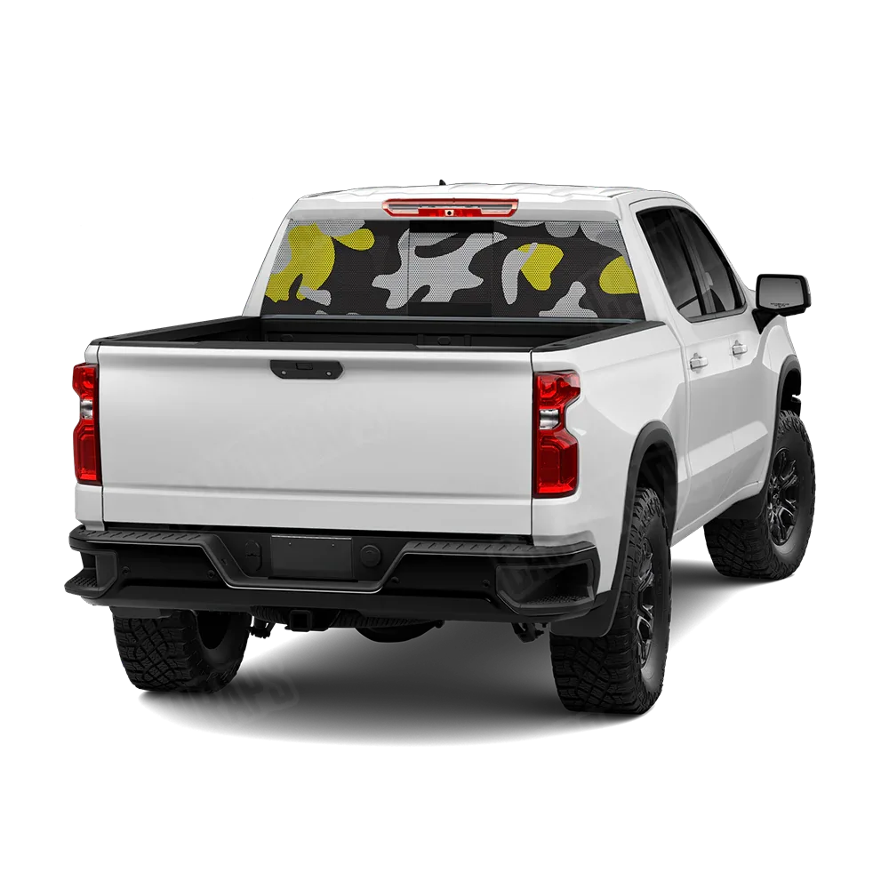 Classic Yellow Tiger Rear Window Graphics
