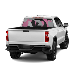 Ragged Pink Tiger Rear Window Graphics