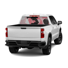 Ragged Pink Rear Window Graphics