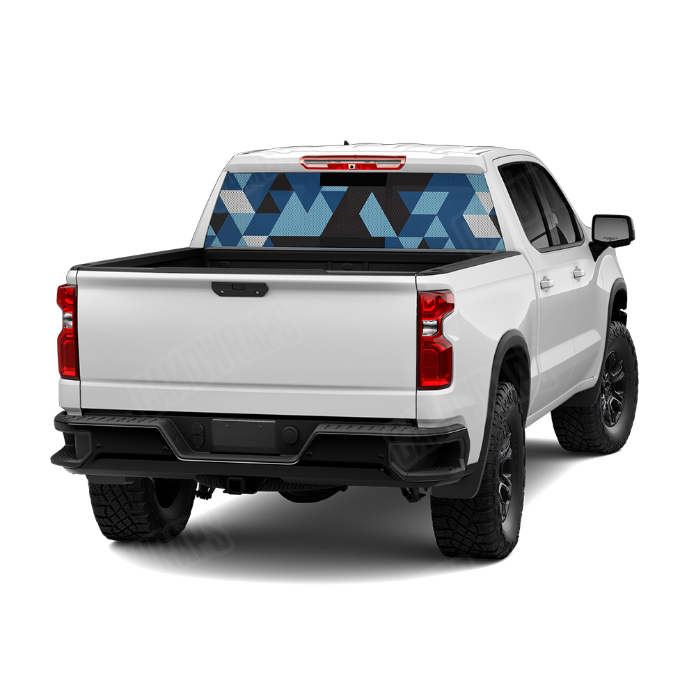 Triangle Baby Blue Rear Window Graphics