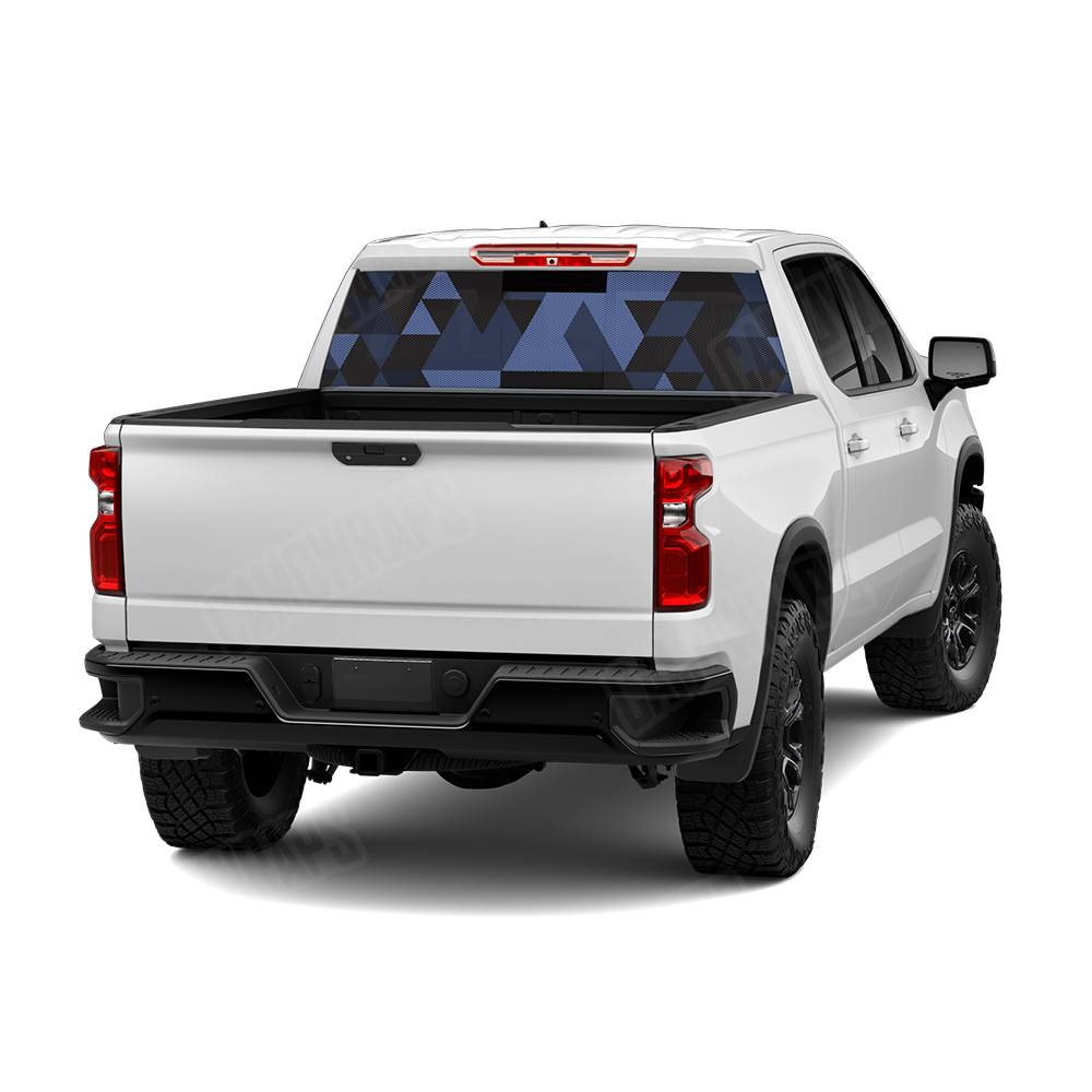 Triangle Blue Midnight Rear Window Graphics