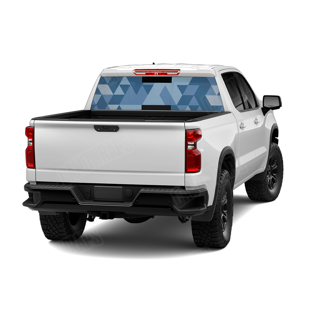 Triangle Cool Blue Rear Window Graphics