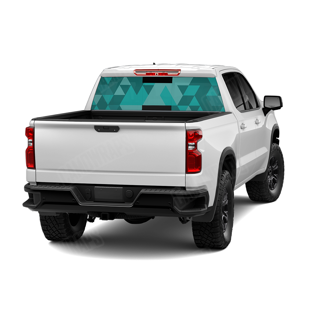 Triangle Elite Tiffany Blue Rear Window Graphics