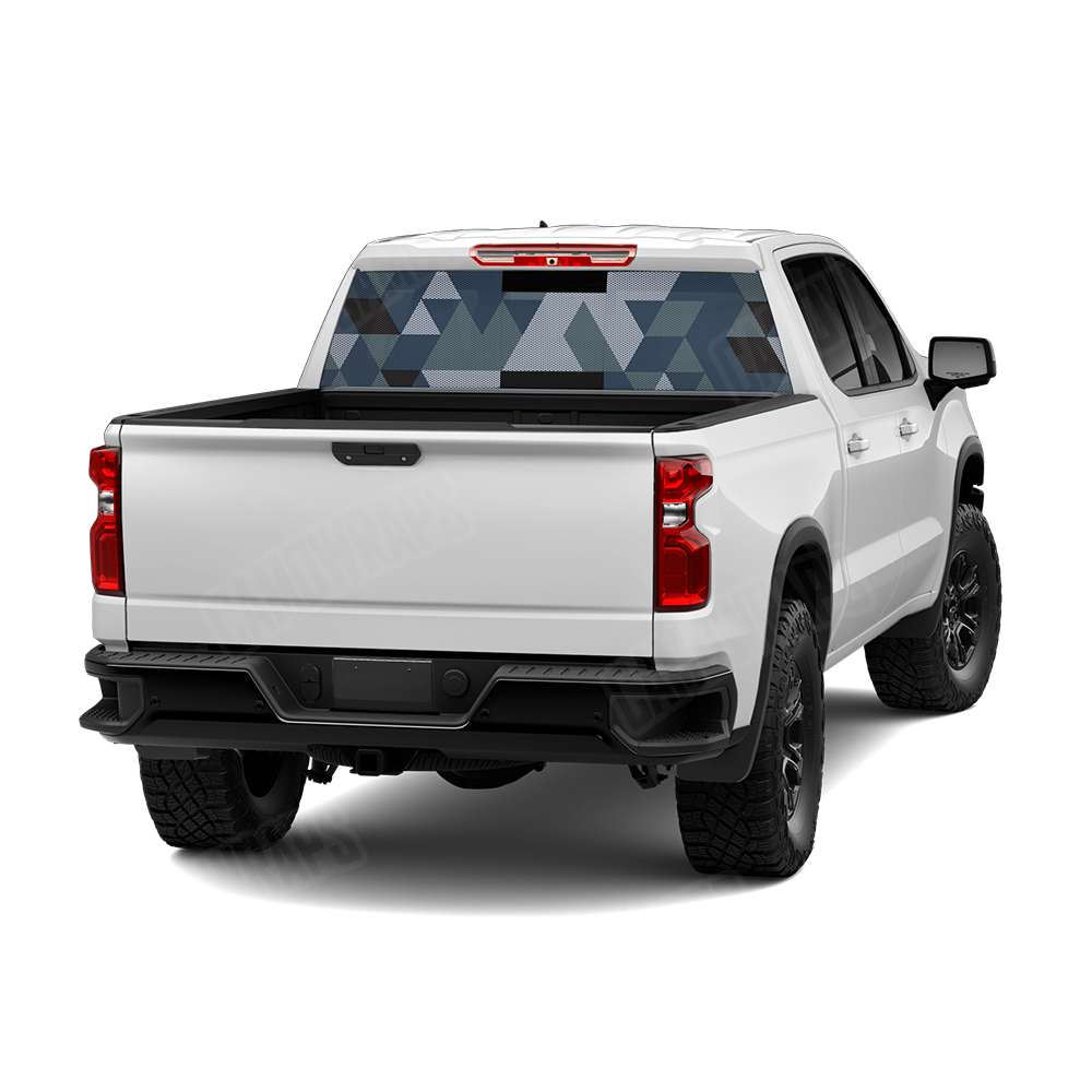 Triangle Navy Rear Window Graphics