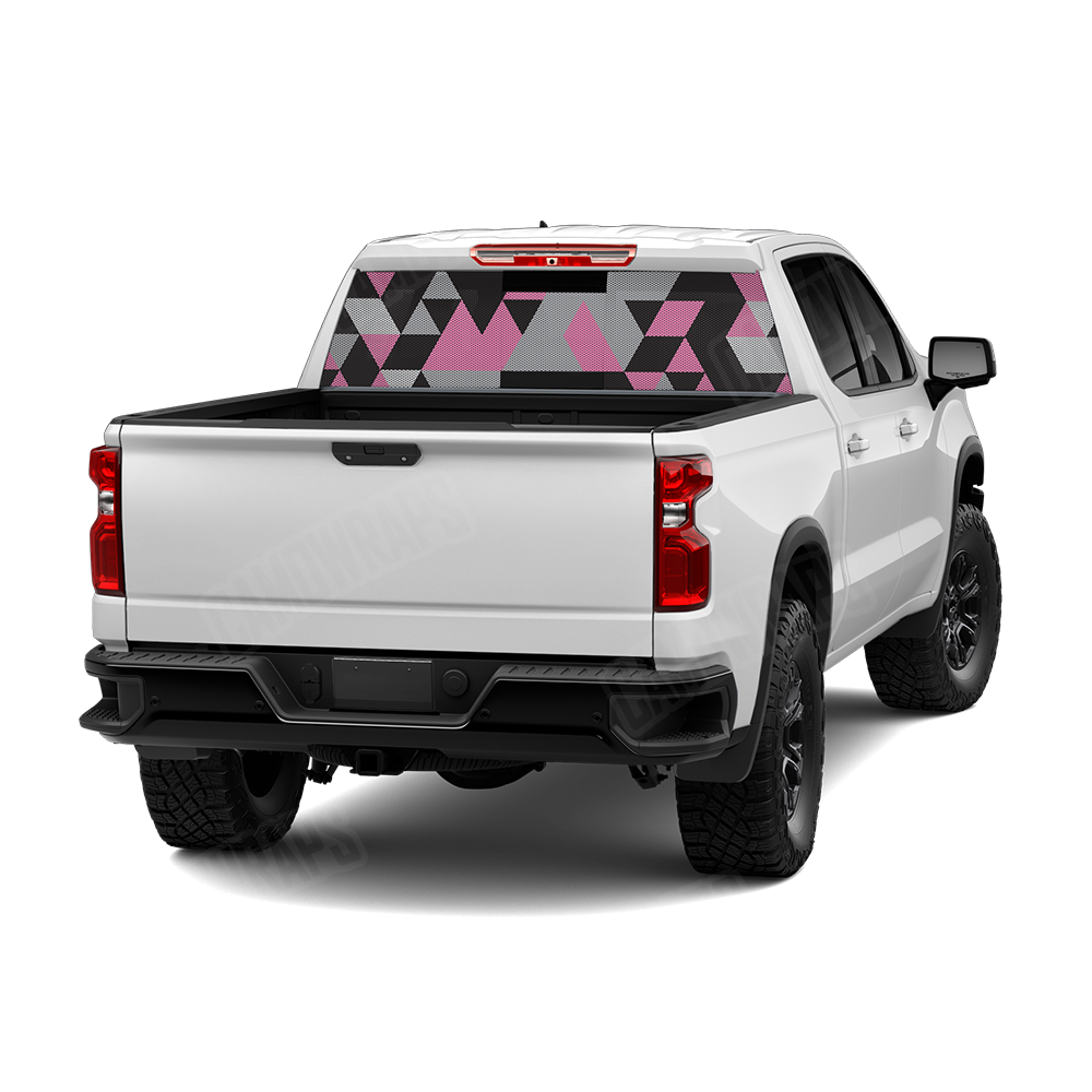 Triangle Pink Tiger Rear Window Graphics