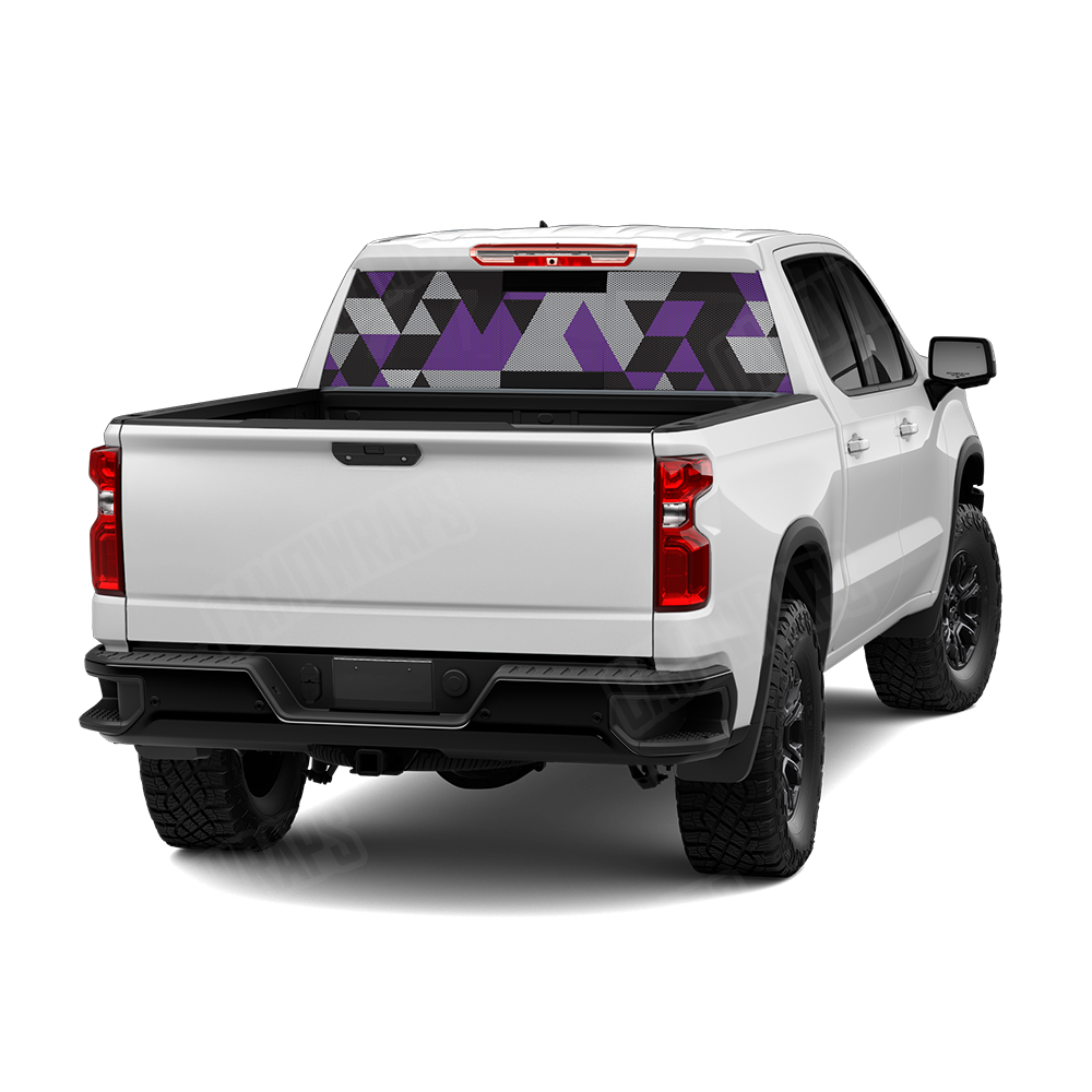 Triangle Purple Tiger Rear Window Graphics
