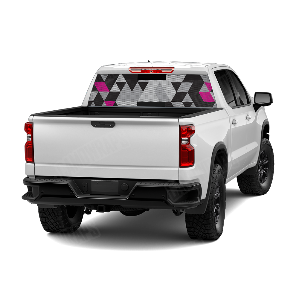 Triangle Urban Magenta Rear Window Graphics