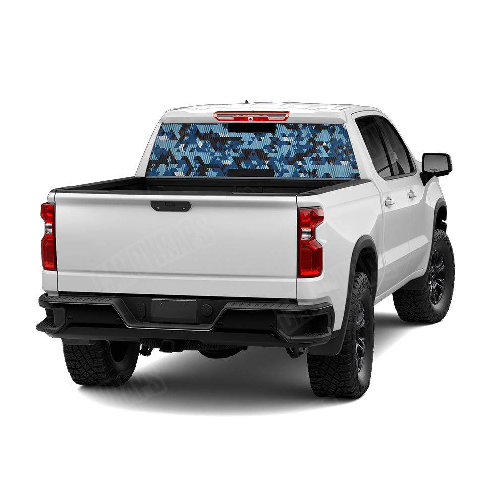 Triangle Baby Blue Rear Window Graphics