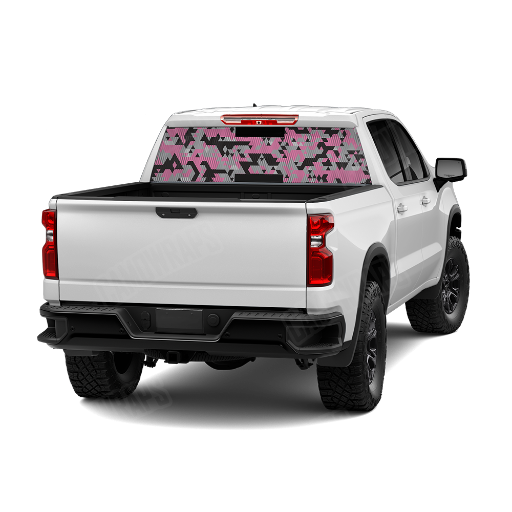 Triangle Pink Tiger Rear Window Graphics