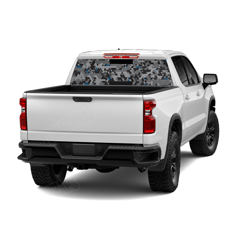 Triangle Urban Blue Rear Window Graphics