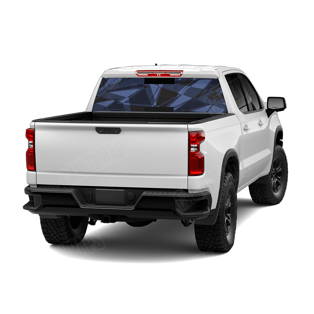 Sharp Blue Midnight Rear Window Graphics