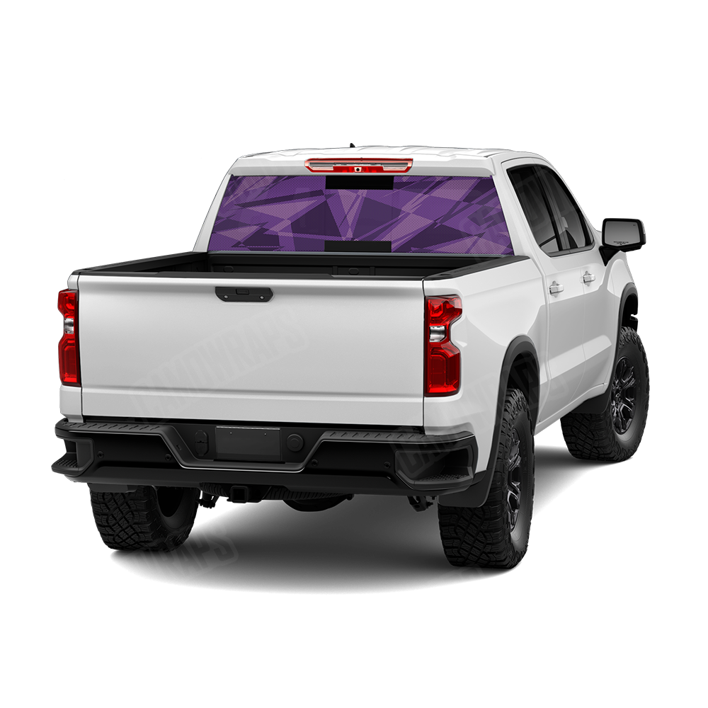 Sharp Elite Purple Rear Window Graphics