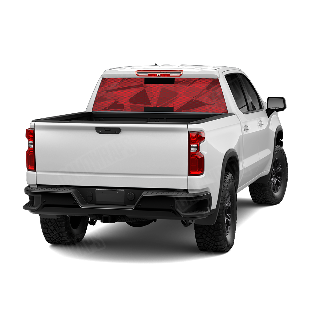Sharp Elite Red Rear Window Graphics