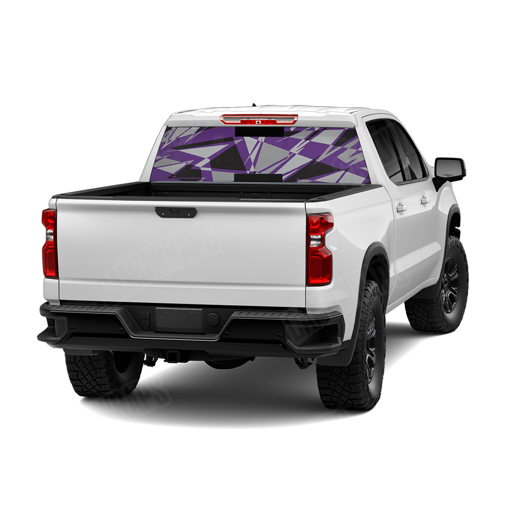 Sharp Purple Tiger Rear Window Graphics