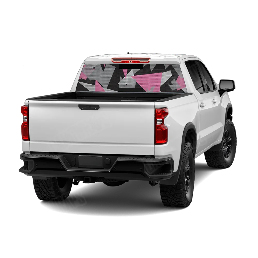 Shattered Pink Tiger Rear Window Graphics
