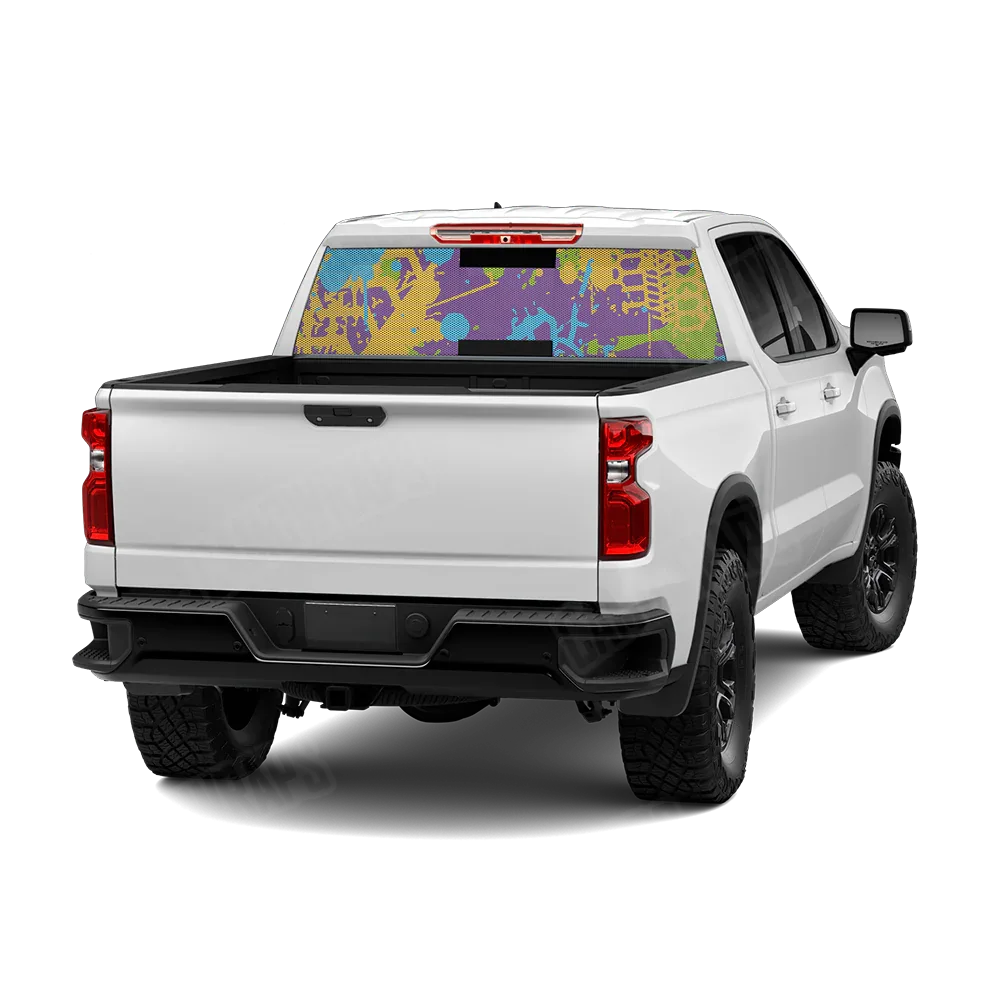 Tire Splatter Carnival Rear Window Graphics