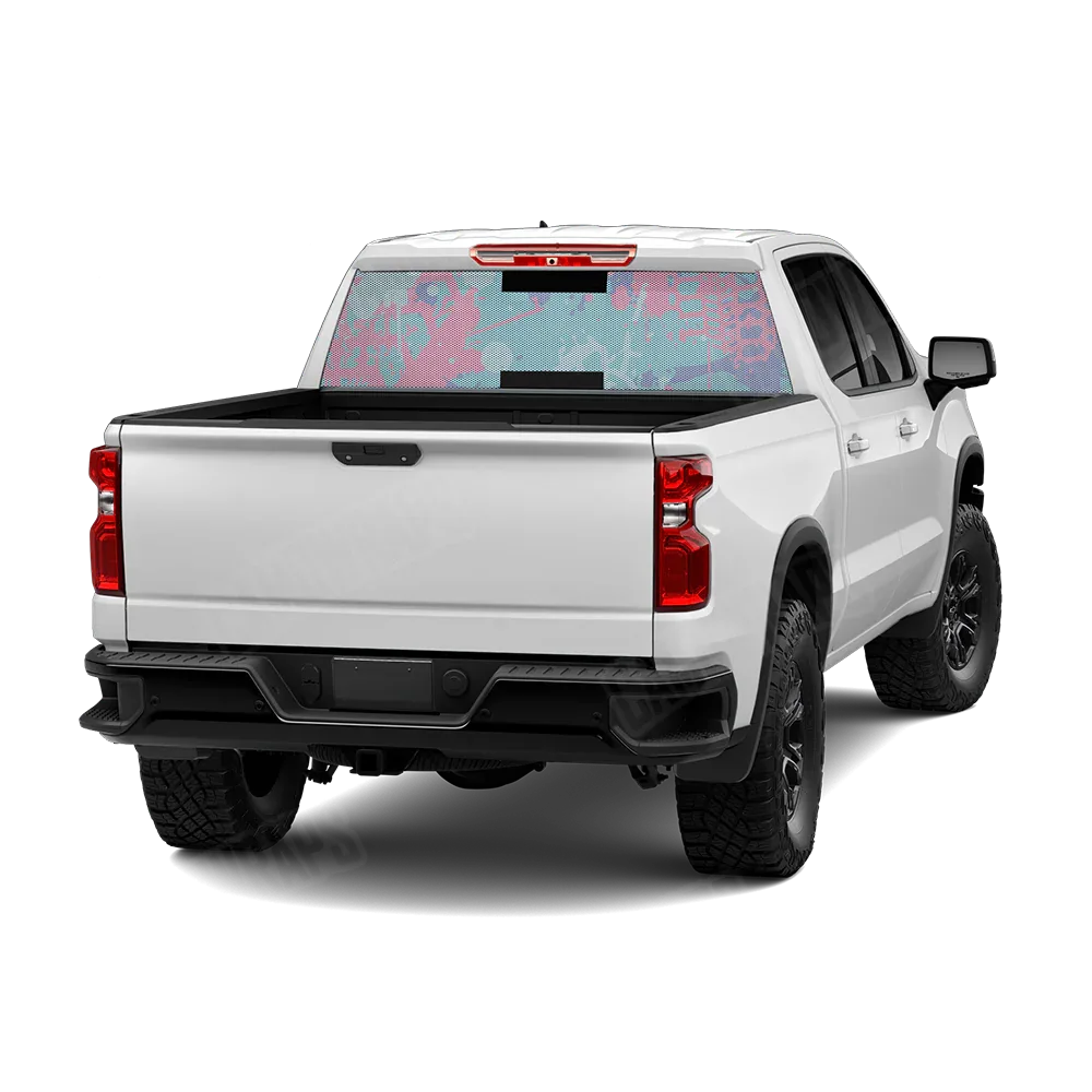 Tire Splatter Cotton Candy Rear Window Graphics
