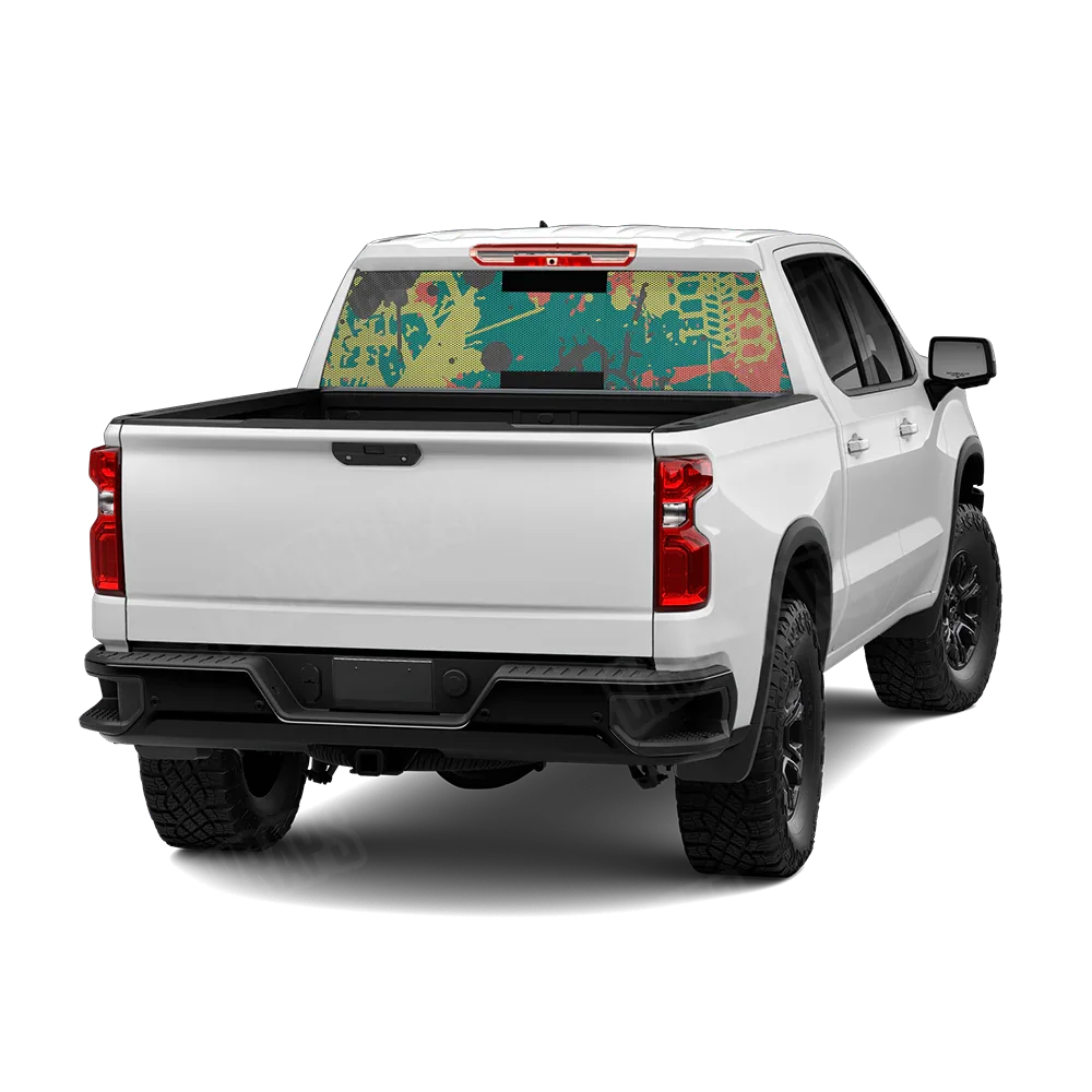 Tire Splatter Fiesta Rear Window Graphics