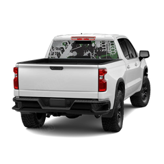 Tire Splatter Green Tiger Rear Window Graphics