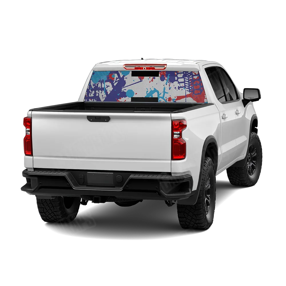 Tire Splatter M Series Rear Window Graphics