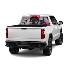 Tire Splatter Magenta Tiger Rear Window Graphics