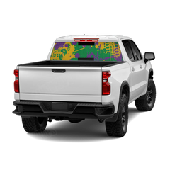 Tire Splatter Mardi Gras Rear Window Graphics