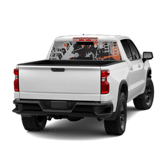 Tire Splatter Orange Tiger Rear Window Graphics