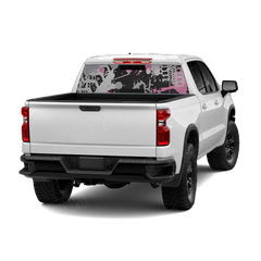 Tire Splatter Pink Tiger Rear Window Graphics