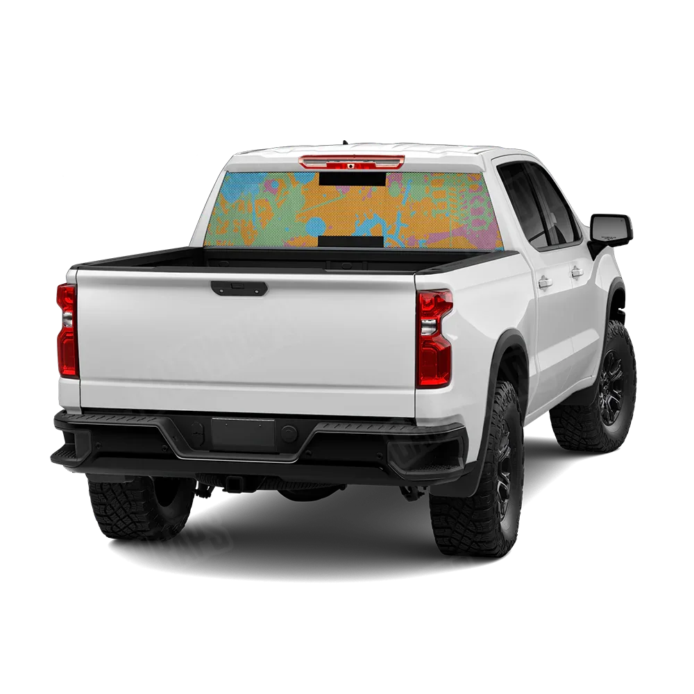 Tire Splatter Sherbert Rear Window Graphics