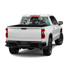 Tire Splatter Tiffany Blue Tiger Rear Window Graphics