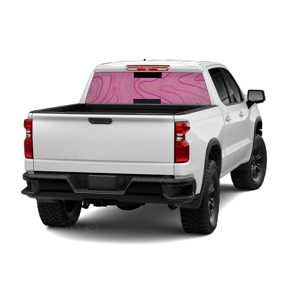 Topographic Pink Rear Window Graphics