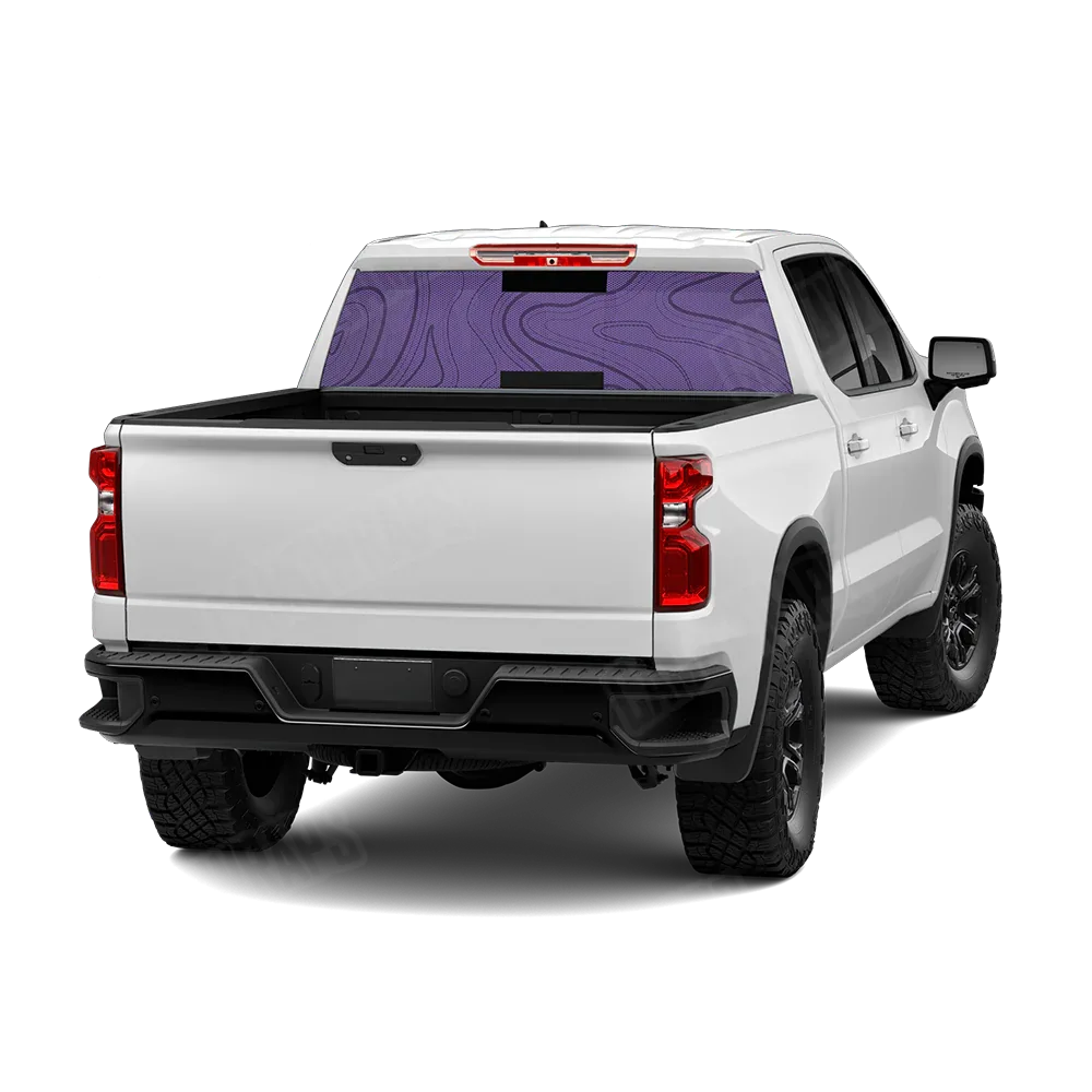Topographic Purple Rear Window Graphics