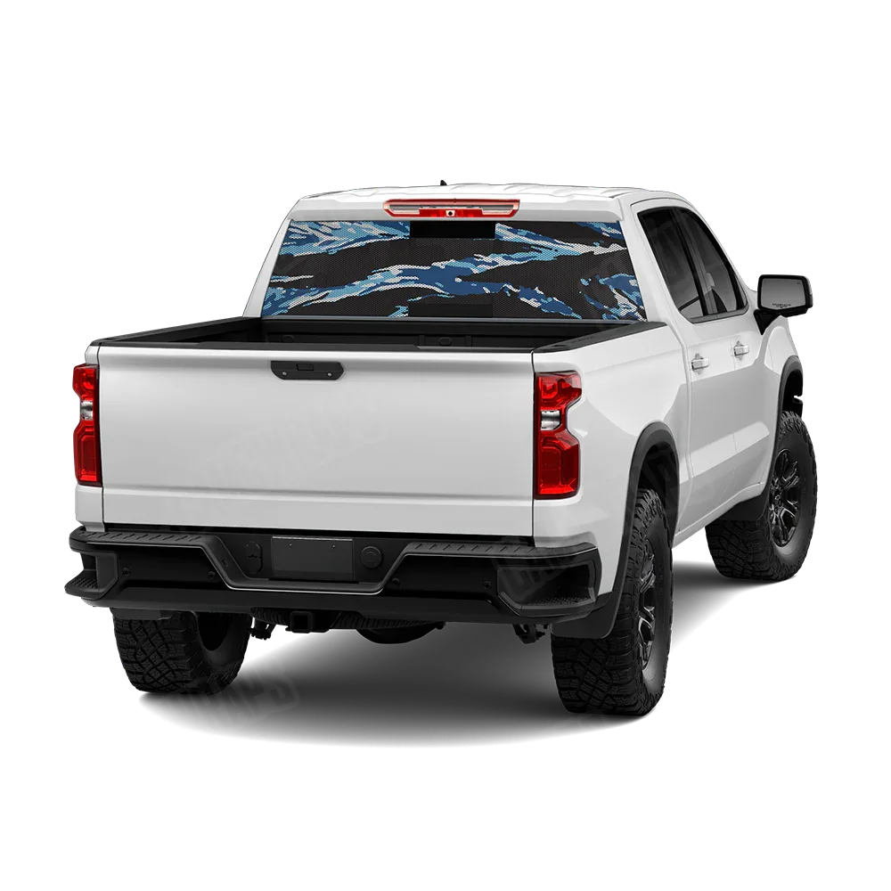 Vietnam Tiger Stripe Baby Blue Rear Window Graphics