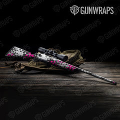 Broken Plaid Magenta Tiger Rifle Gun Skin Vinyl Wraps