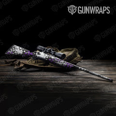 Broken Plaid Purple Tiger Rifle Gun Skin Vinyl Wraps