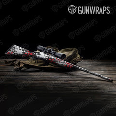 Broken Plaid Red Tiger Rifle Gun Skin Vinyl Wraps