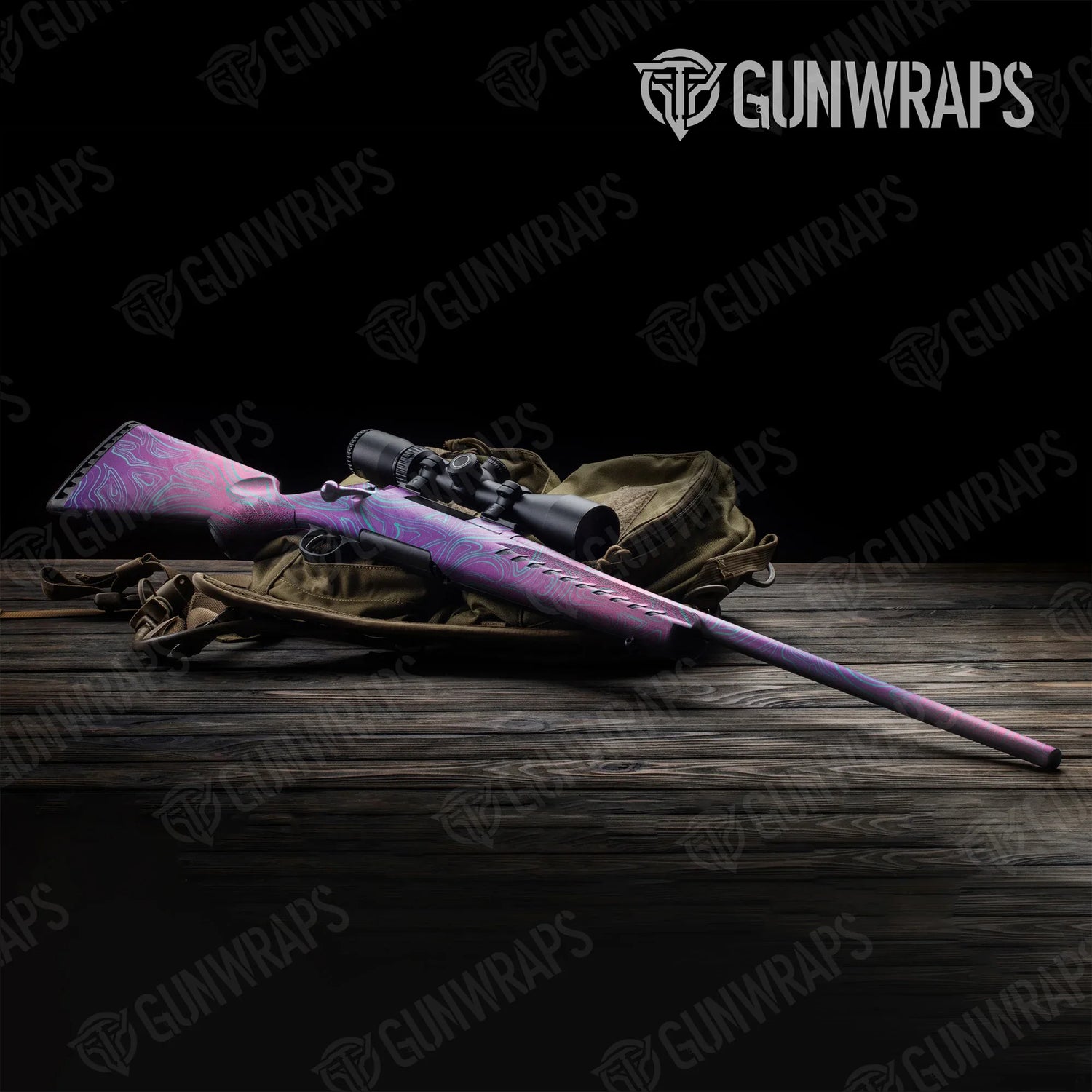 Damascus Aurora Rifle Gun Skin Vinyl Wraps