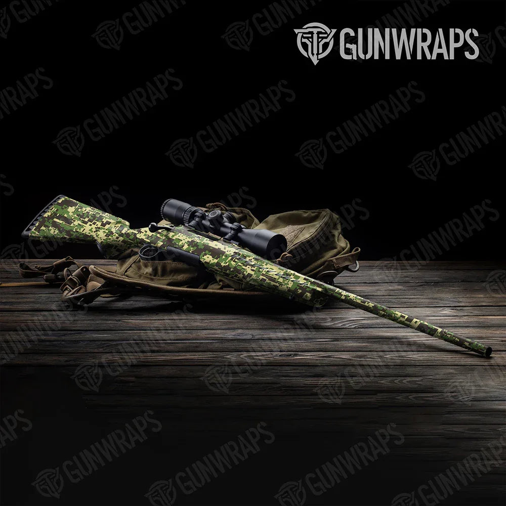 Digital Jungle Rifle Gun Skin Vinyl Wraps