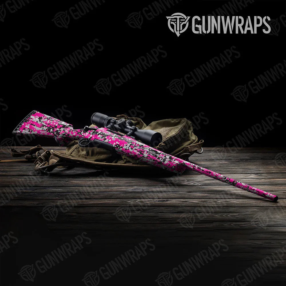 Digital Magenta Tiger Rifle Gun Skin Vinyl Wraps