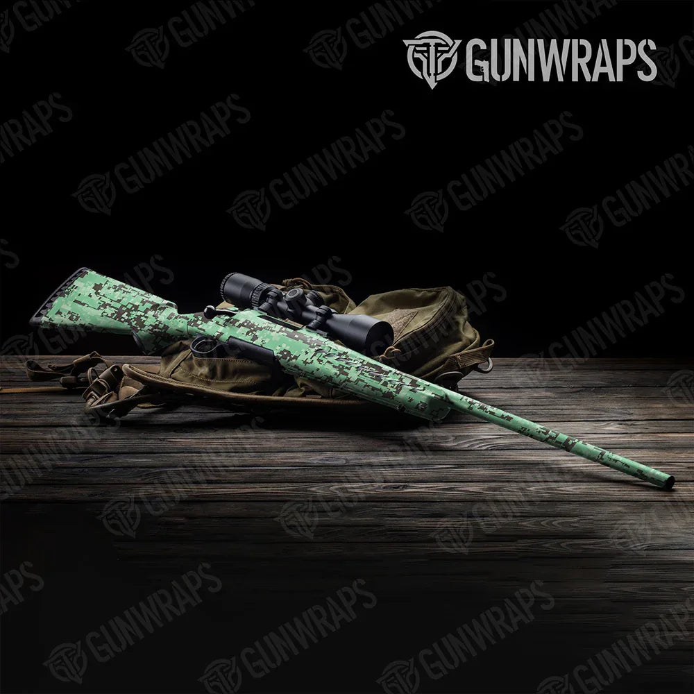 Digital Mint Chocolate Chip Rifle Gun Skin Vinyl Wraps