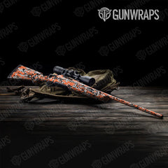 Digital Orange Tiger Rifle Gun Skin Vinyl Wraps