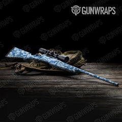 Erratic Cool Blue Rifle Gun Skin Vinyl Wraps