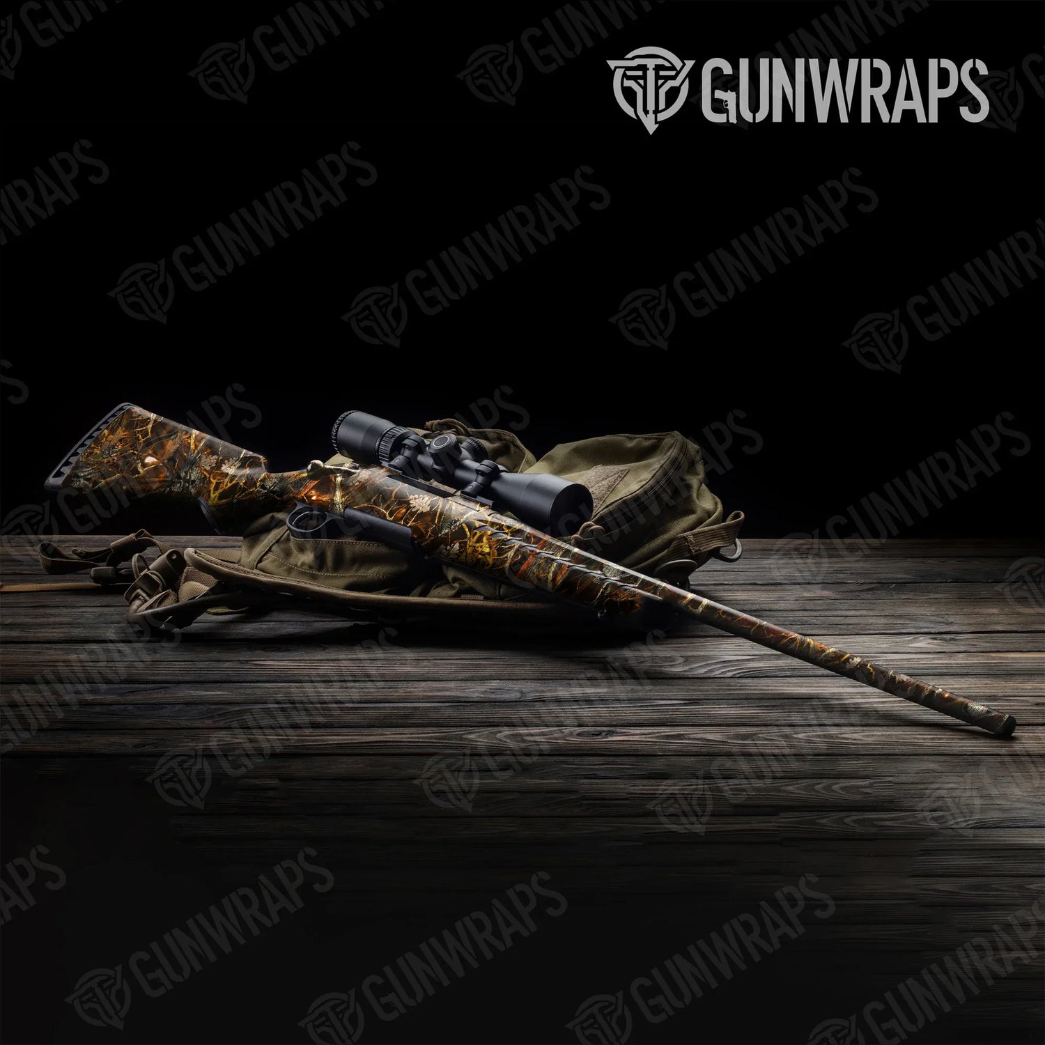 Nature Burning Voodoo Rifle Gun Skin Vinyl Wraps