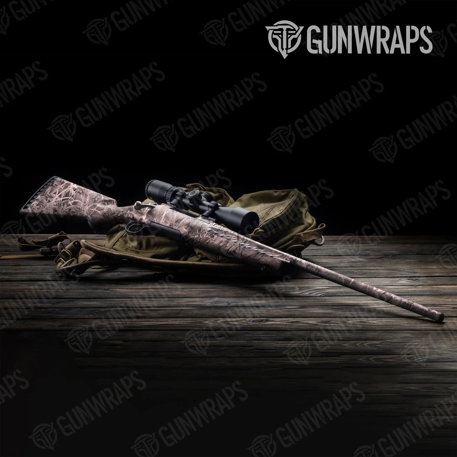 Nature Pink Grassland Rifle Gun Skin Vinyl Wraps