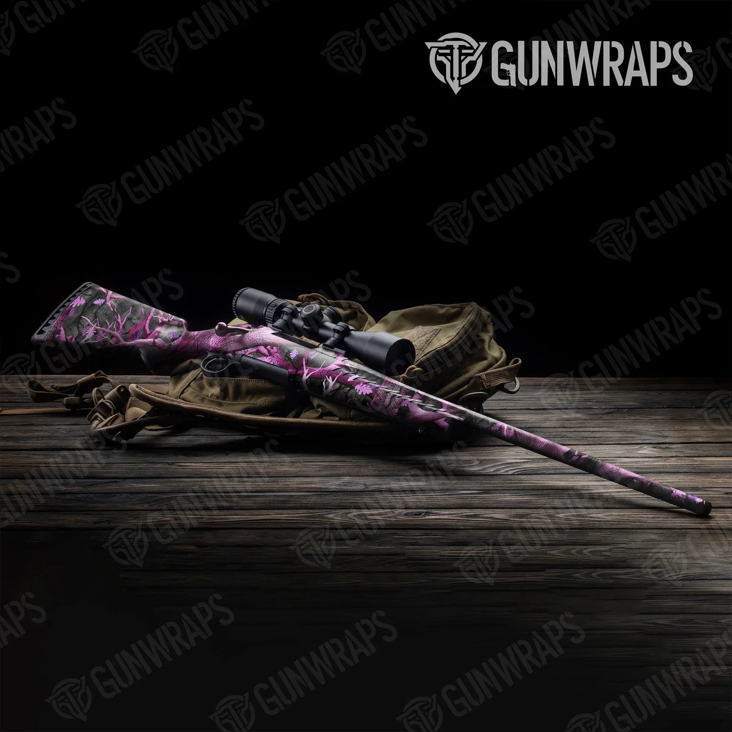 Nature Pink Lifeless Woods Rifle Gun Skin Vinyl Wraps