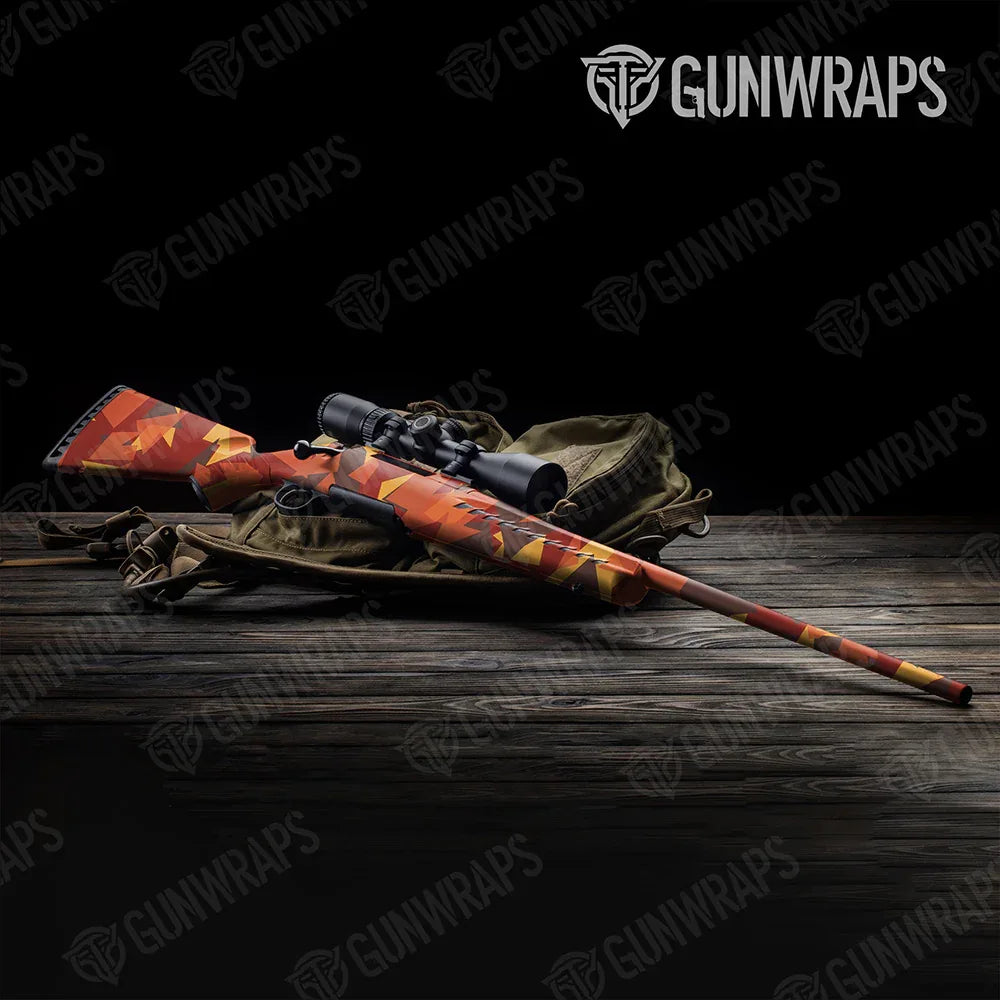 Shattered Autumn Rifle Gun Skin Vinyl Wraps