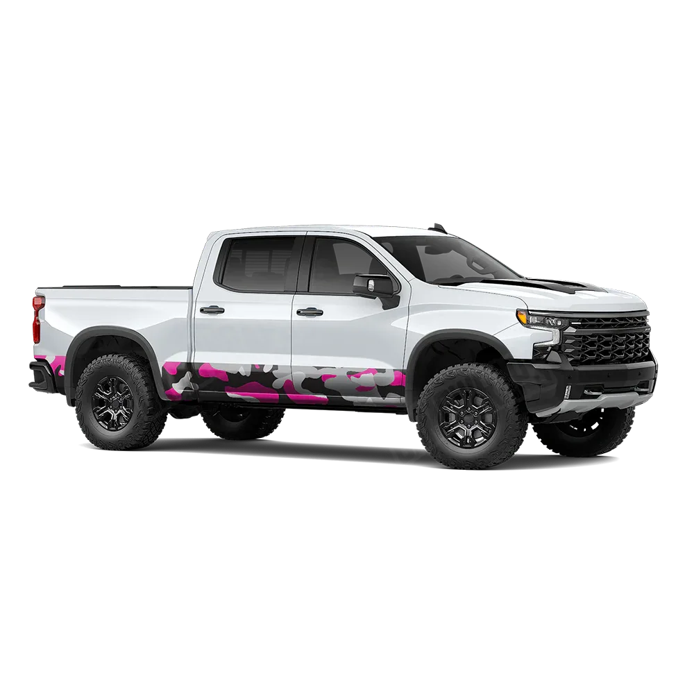Classic Magenta Tiger Rocker Panel Wraps