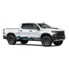 Classic Tiffany Blue Tiger Rocker Panel Wraps