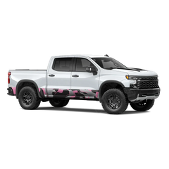Ragged Pink Tiger Rocker Panel Wraps